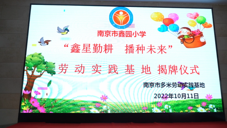 校园活动|鑫星勤耕 播种未来 ——南京市鑫园小学开展劳动基地揭牌仪式系列活动