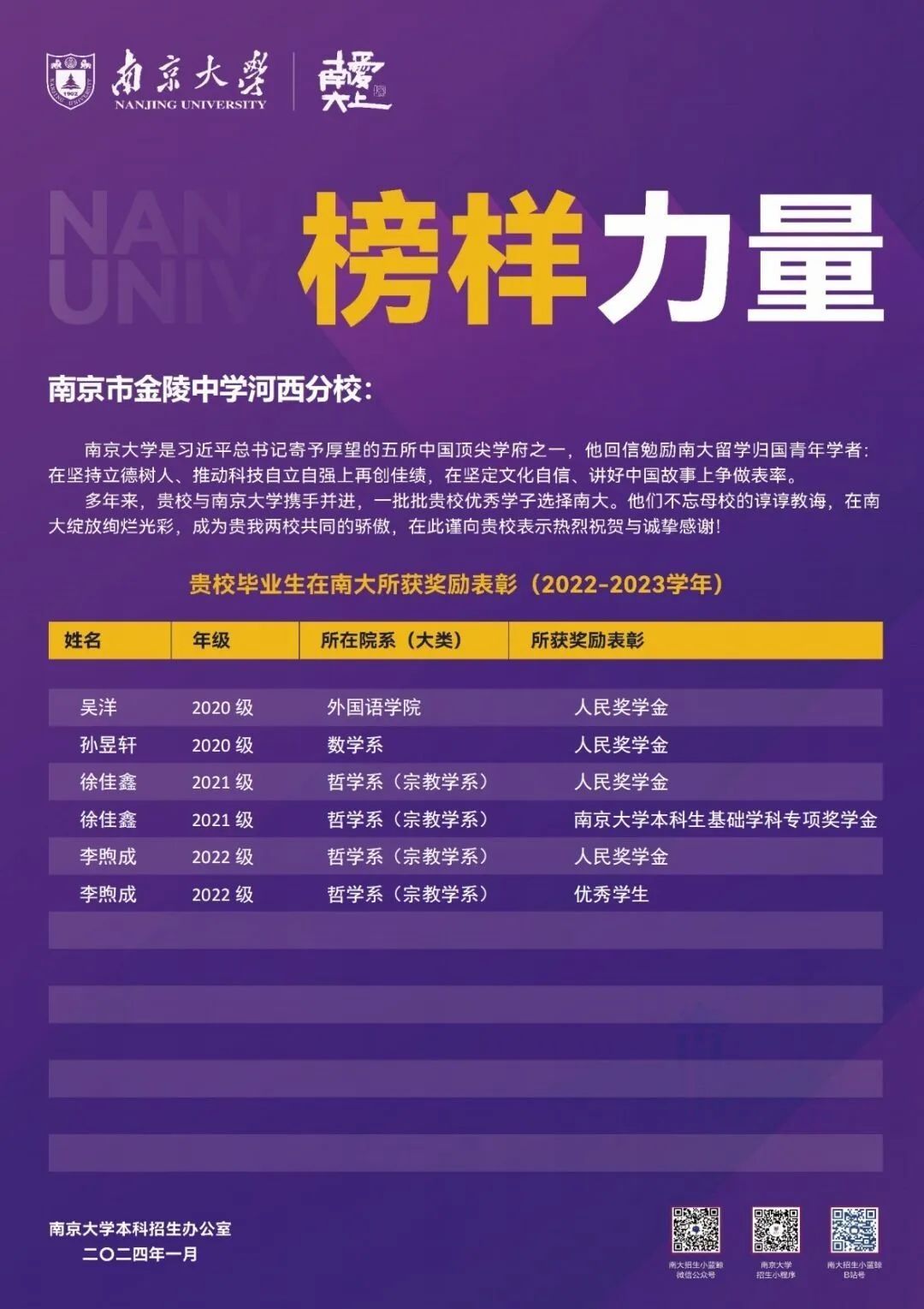 【河西•高中】与南京大学联合培养拔尖创新人才!金中河西成为20多所名校优质生源基地